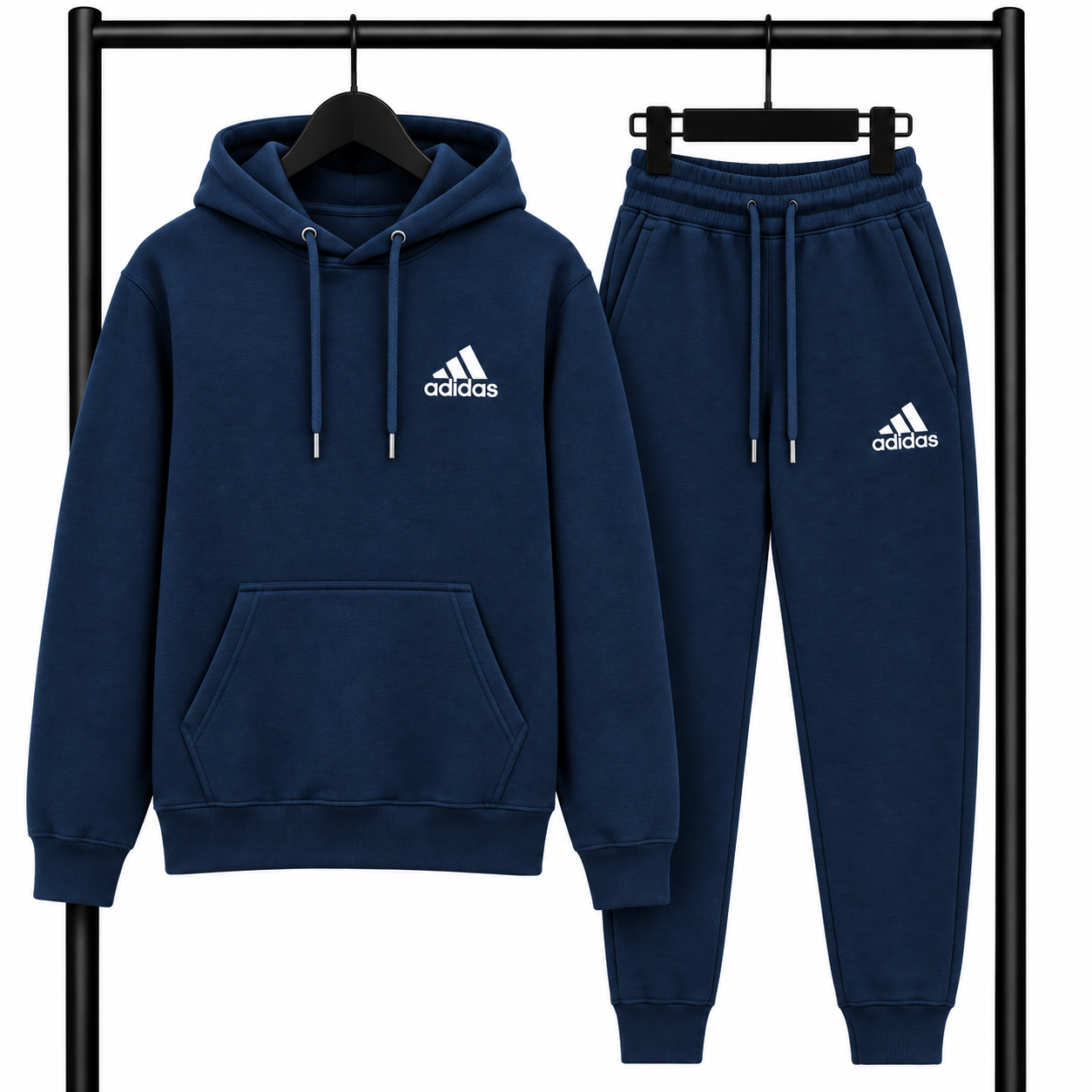 Σετ Φόρμας ADIDAS με Φούτερ κουκούλα & Παντελόνι – Μπλε σκούρο