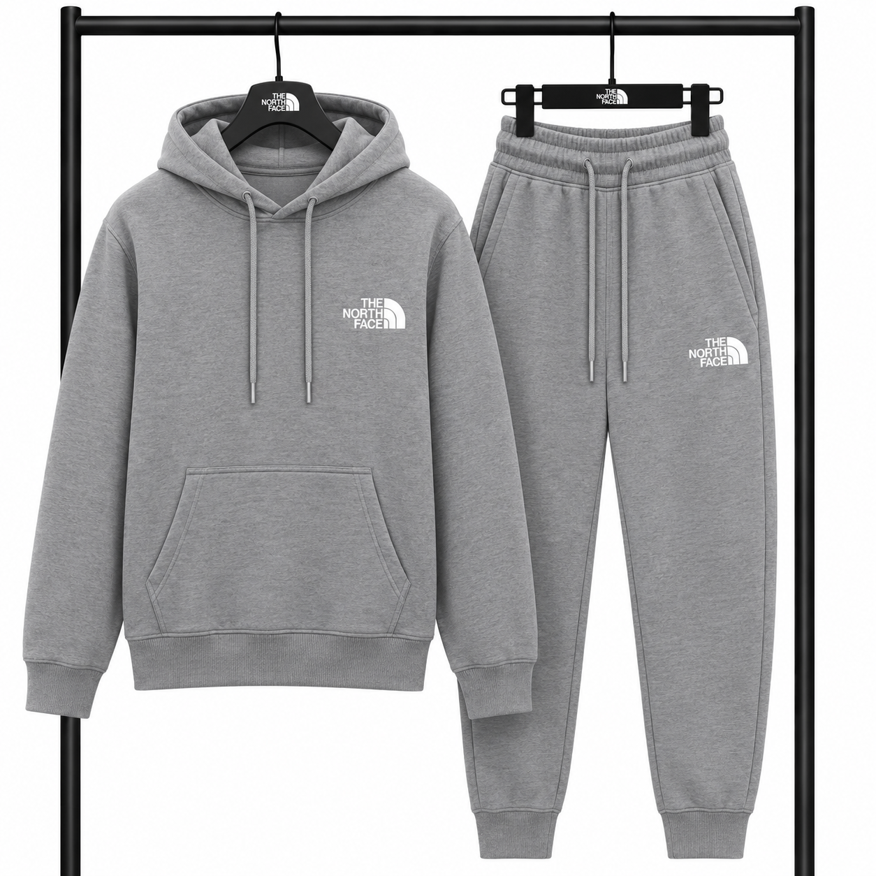 Σετ Φόρμας THE NORTH FACE με Φούτερ κουκούλα  & Παντελόνι – Γκρι