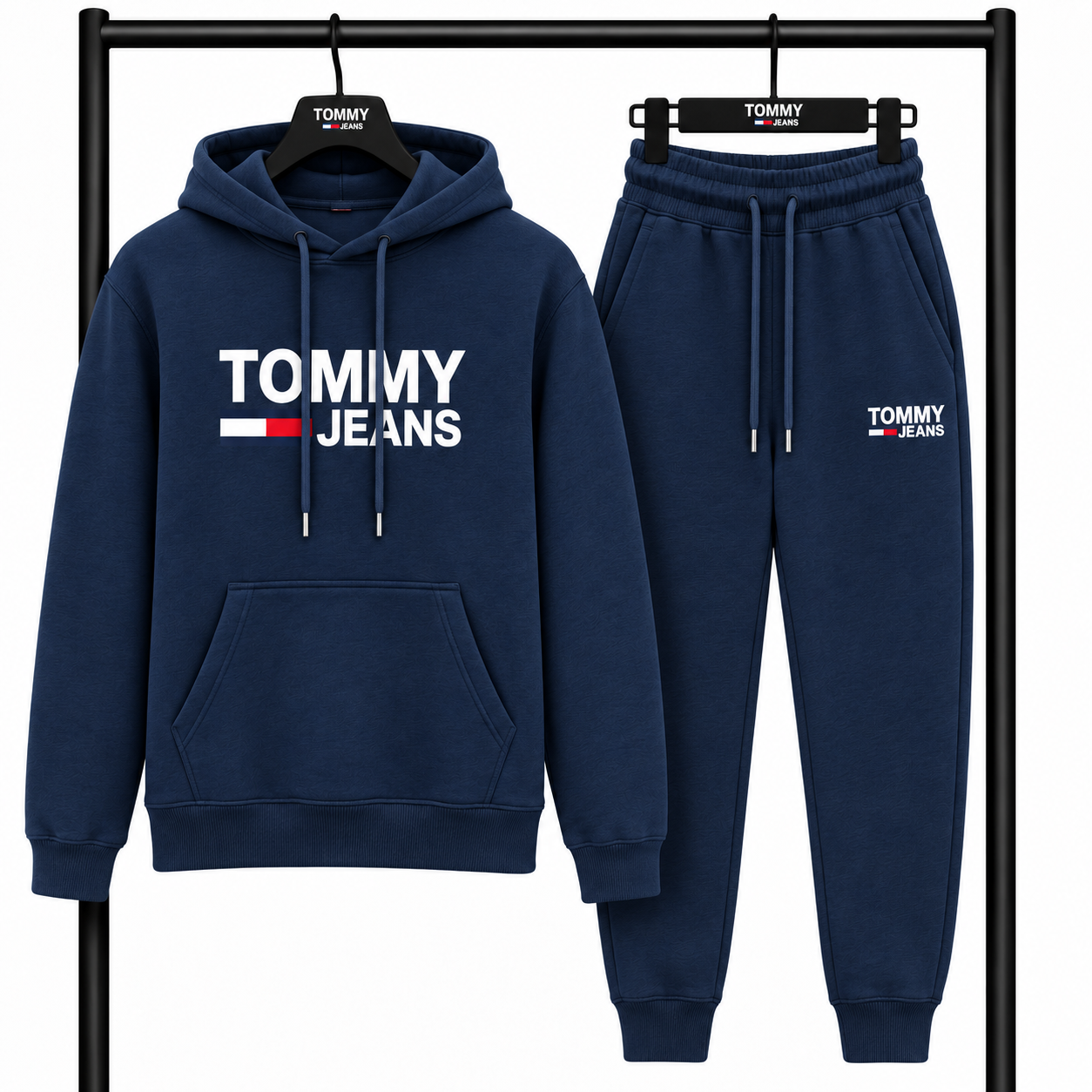 Σετ Φόρμας TOMMY JEANS με Φούτερ κουκούλα & Παντελόνι –Μπλε σκούρο