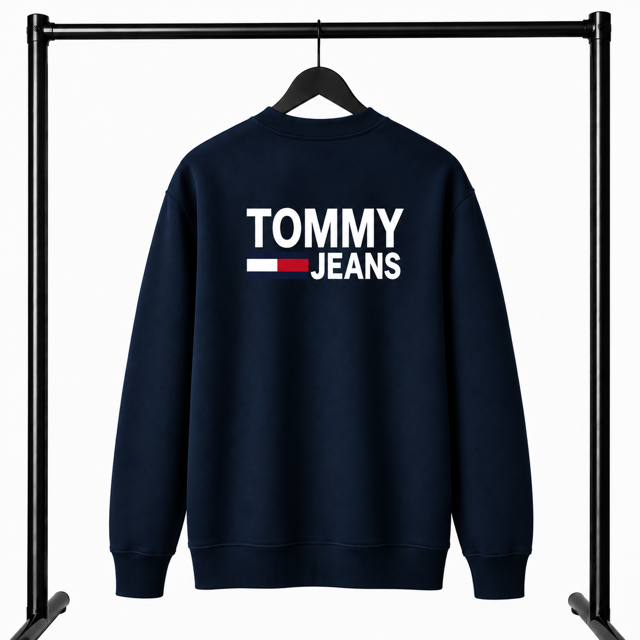 Μπλε Σκούρο Φούτερ Λαιμοκοψη Tommy Jeans