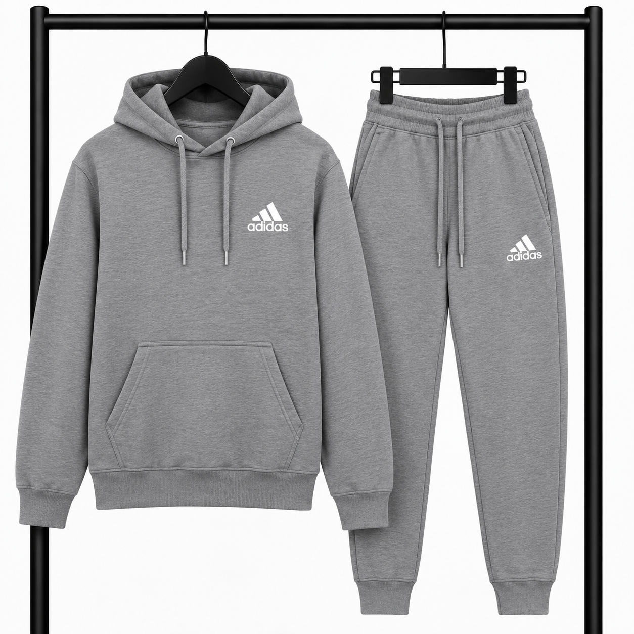 Σετ Φόρμας ADIDAS με Φούτερ κουκούλα  & Παντελόνι – Γκρι